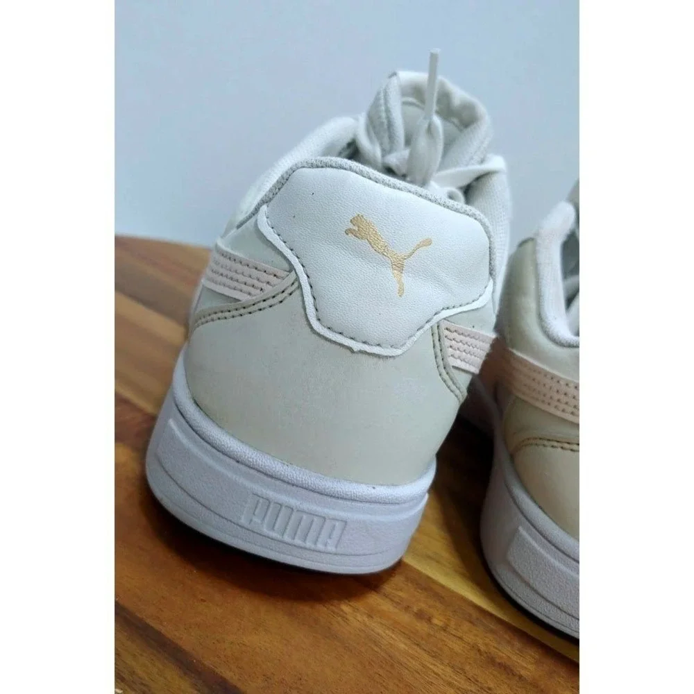 Puma Carter Jr Sneakers Youth 4 White Pink‎  Lace Up Shoes 396316-38 Streetwear